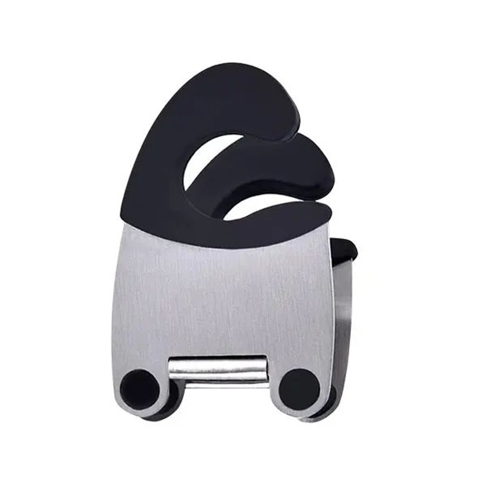 Stainless Steel Pot Clip Holder With Silicone Grip HeatResistant Spoon Rest Clamp 2