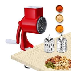manual hand crank grain grinder – heavy-duty aluminum grain grinder mill with table clamp