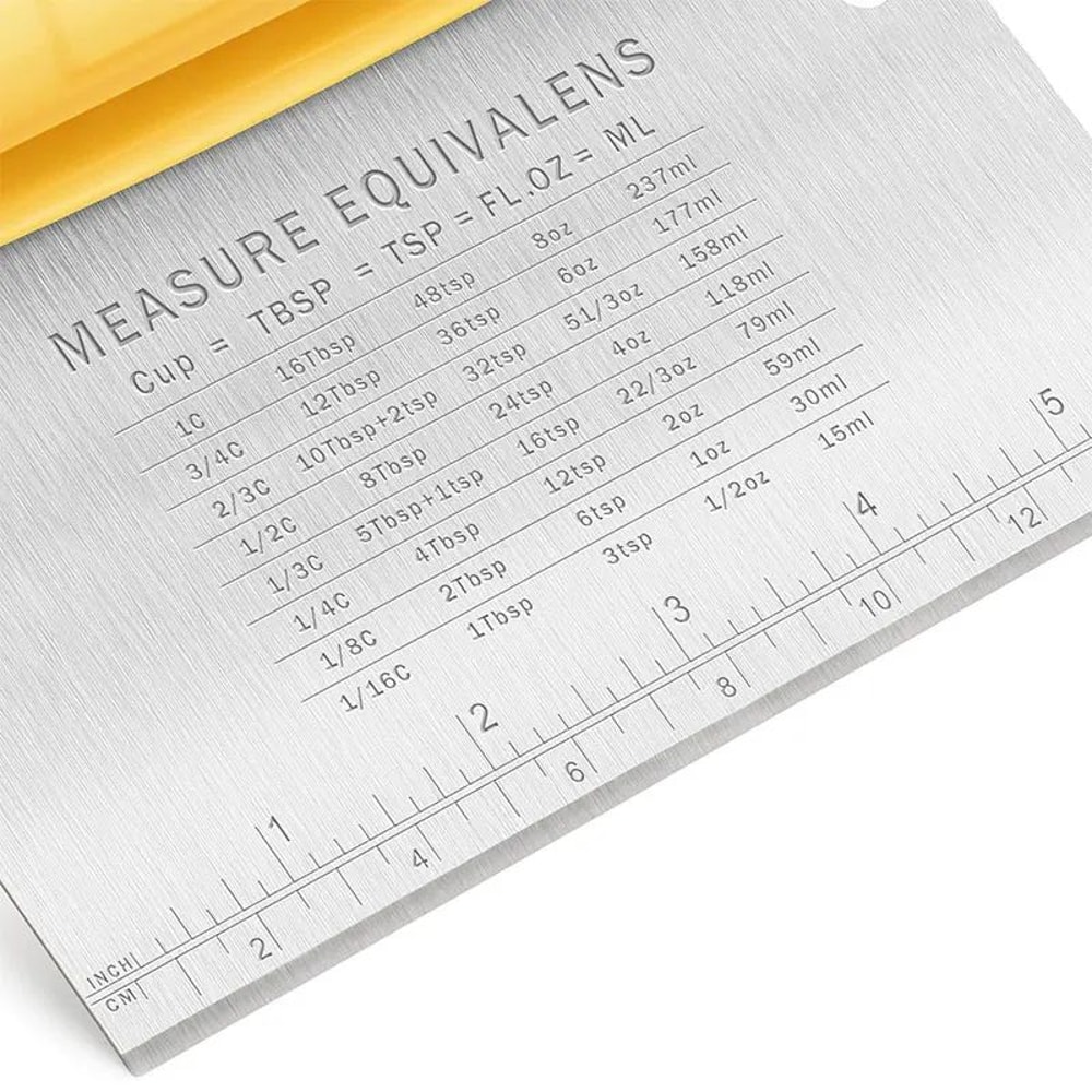 Professional Stainless Steel Bench Scraper Dough Cutter MultiPurpose Kitchen Scraper Tool 2