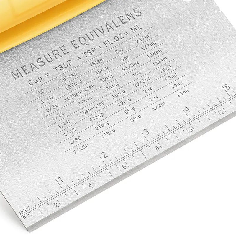 Professional Stainless Steel Bench Scraper Dough Cutter MultiPurpose Kitchen Scraper Tool 2