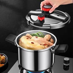 304 stainless steel pressure cooker 4–6l – explosion-proof pressure pot for gas & induction