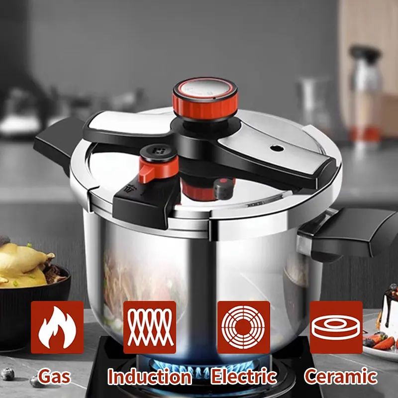 304 Stainless Steel Pressure Cooker 46L ExplosionProof Pressure Pot For Gas Induction 1