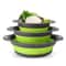 Foldable Collapsible Colander Set With SelfDraining Base SpaceSaving Vegetable Fruit Washing Bask 1
