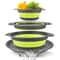 Foldable Collapsible Colander Set With SelfDraining Base SpaceSaving Vegetable Fruit Washing Bask 4