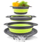 Foldable Collapsible Colander Set With SelfDraining Base SpaceSaving Vegetable Fruit Washing Bask 4