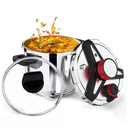 stainless steel pressure cooker with glass lid – 5l/7l explosion-proof energy-saving cooker for gas & induction