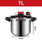 Stainless Steel Pressure Cooker With Glass Lid 5L7L ExplosionProof EnergySaving Cooker For Gas In 3