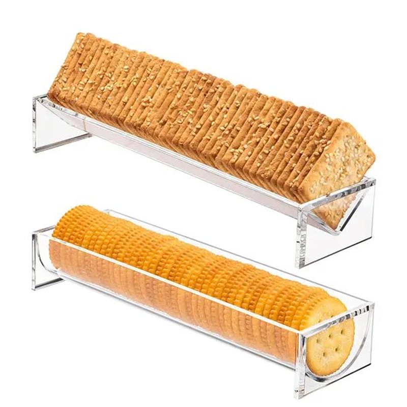 Clear Acrylic Cracker Tray Rectangular Cracker Holder Elegant Serving Display 6