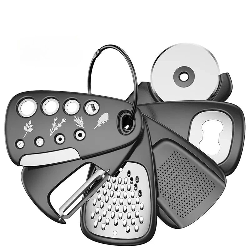 6Piece SpaceSaving Kitchen Gadgets Set Essential Cooking Tools With Cheese Grater Pizza Cutter 0