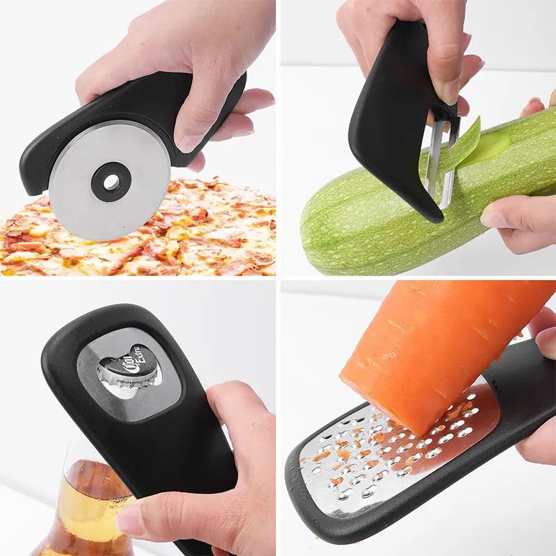 6Piece SpaceSaving Kitchen Gadgets Set Essential Cooking Tools With Cheese Grater Pizza Cutter 5