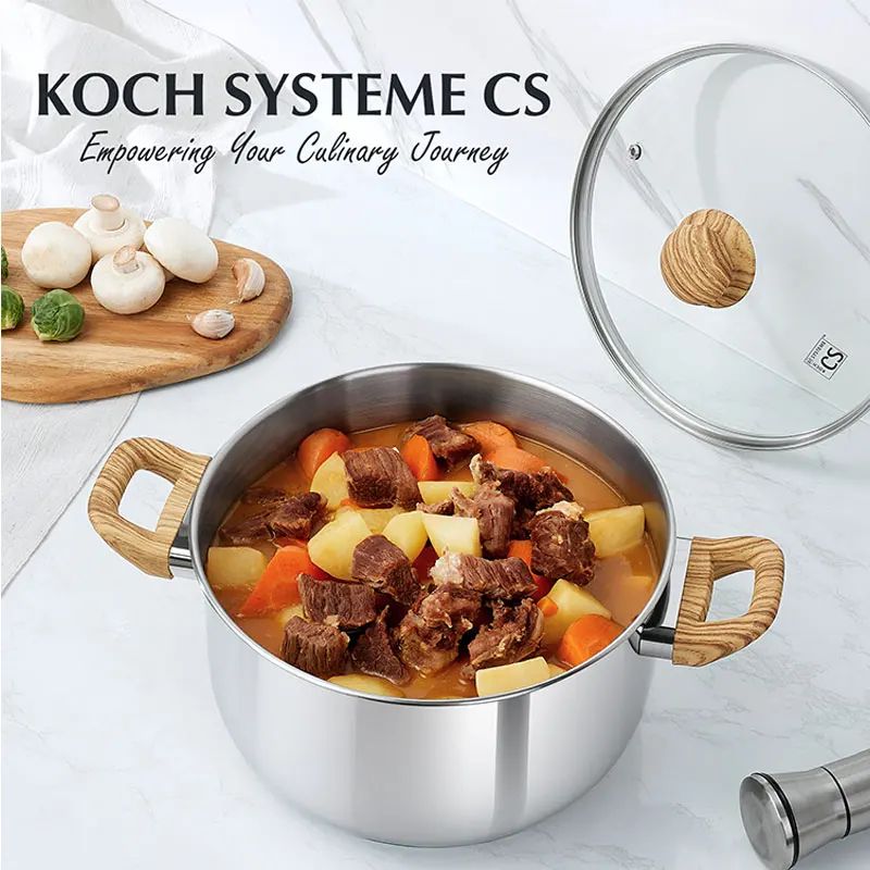 Stainless Steel Soup Pot With Lid Nonstick Stock Pot For Pasta Stews Everyday Cooking 1