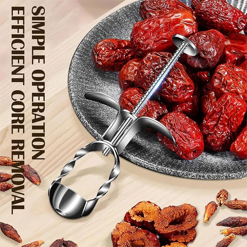 MultiFruit Corer Cherry Pitter EasyClean Red Date And Hawthorn Corer Tool 1