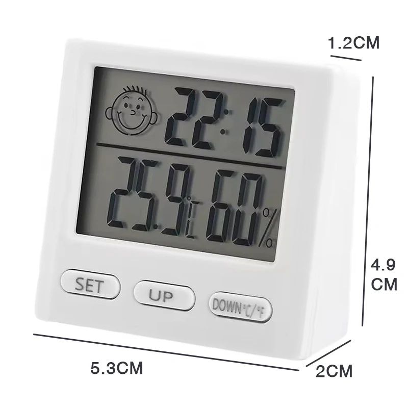 Smart LED Weather Station Clock With Alarm Indoor Temperature Humidity Monitor 7