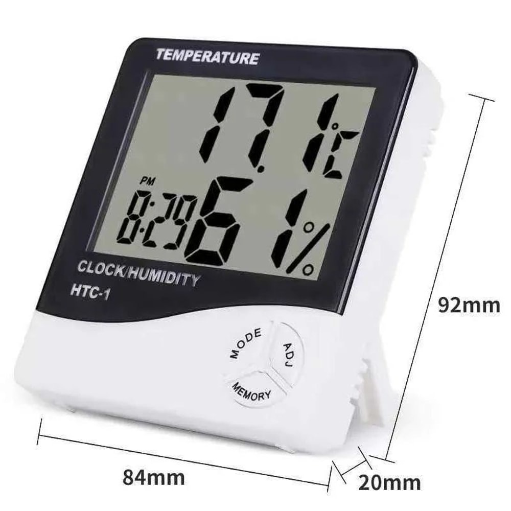 Smart LED Weather Station Clock With Alarm Indoor Temperature Humidity Monitor 8