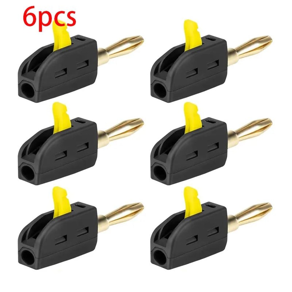 GoldPlated 32A Banana Plug Connectors Solderless HighCurrent Audio Speaker Plugs 6