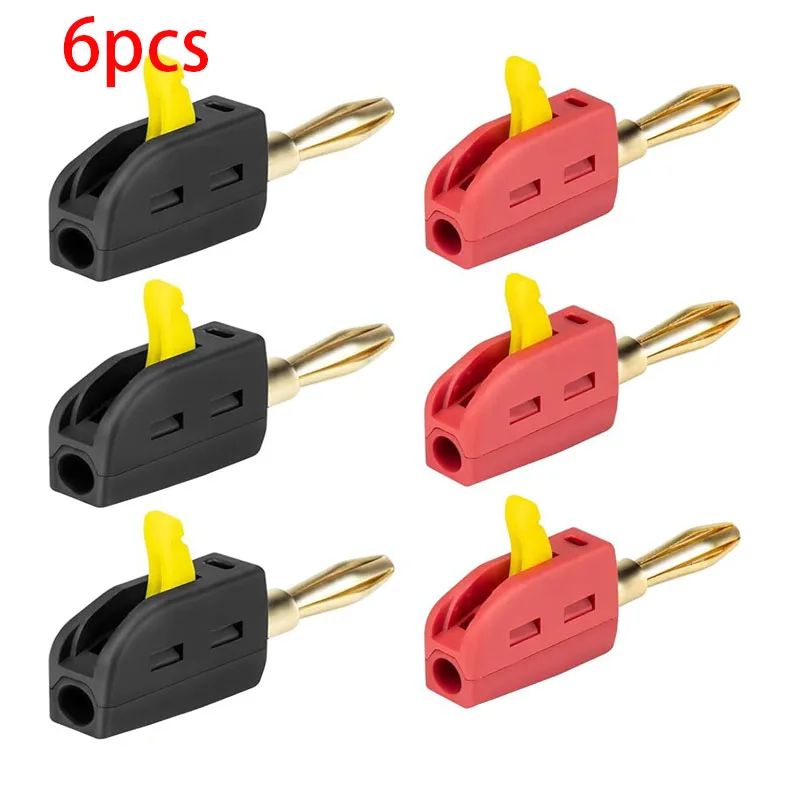 GoldPlated 32A Banana Plug Connectors Solderless HighCurrent Audio Speaker Plugs 7