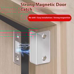 ultra-thin l-type magnetic cabinet catch – strong magnetic door closer for cabinets & wardrobes