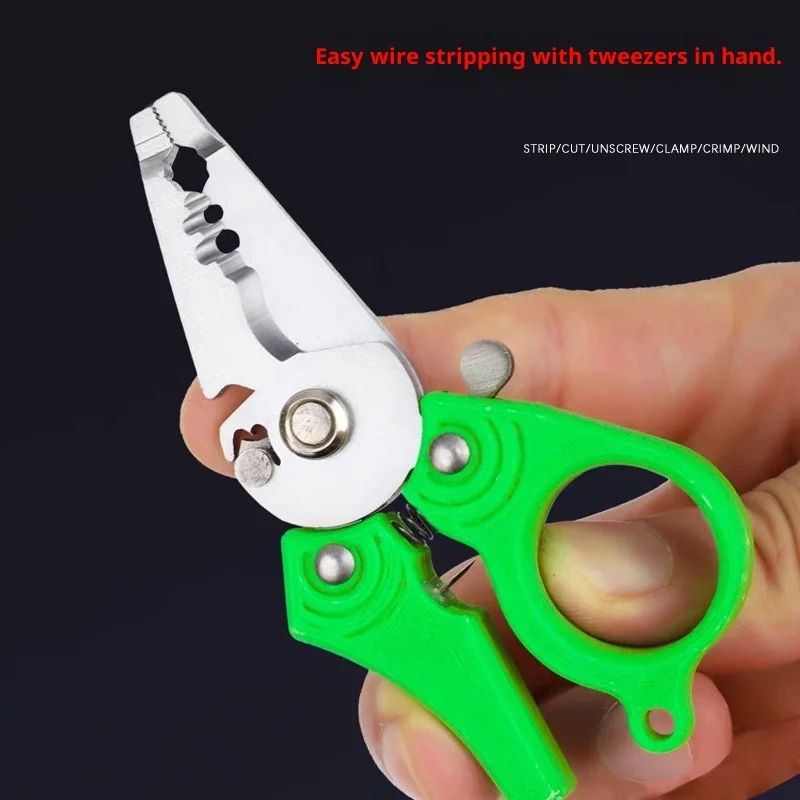 PocketSize MultiFunction Wire Stripping Pliers Compact Electrician Cutter Crimping Tool 1