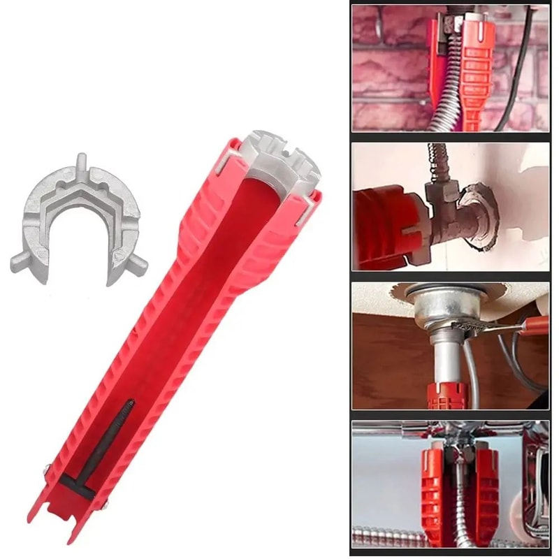 Ultimate Sink Faucet Wrench MultiFunctional Wrench Plumbing Tool 14in1 DoubleHead Repair Set 3