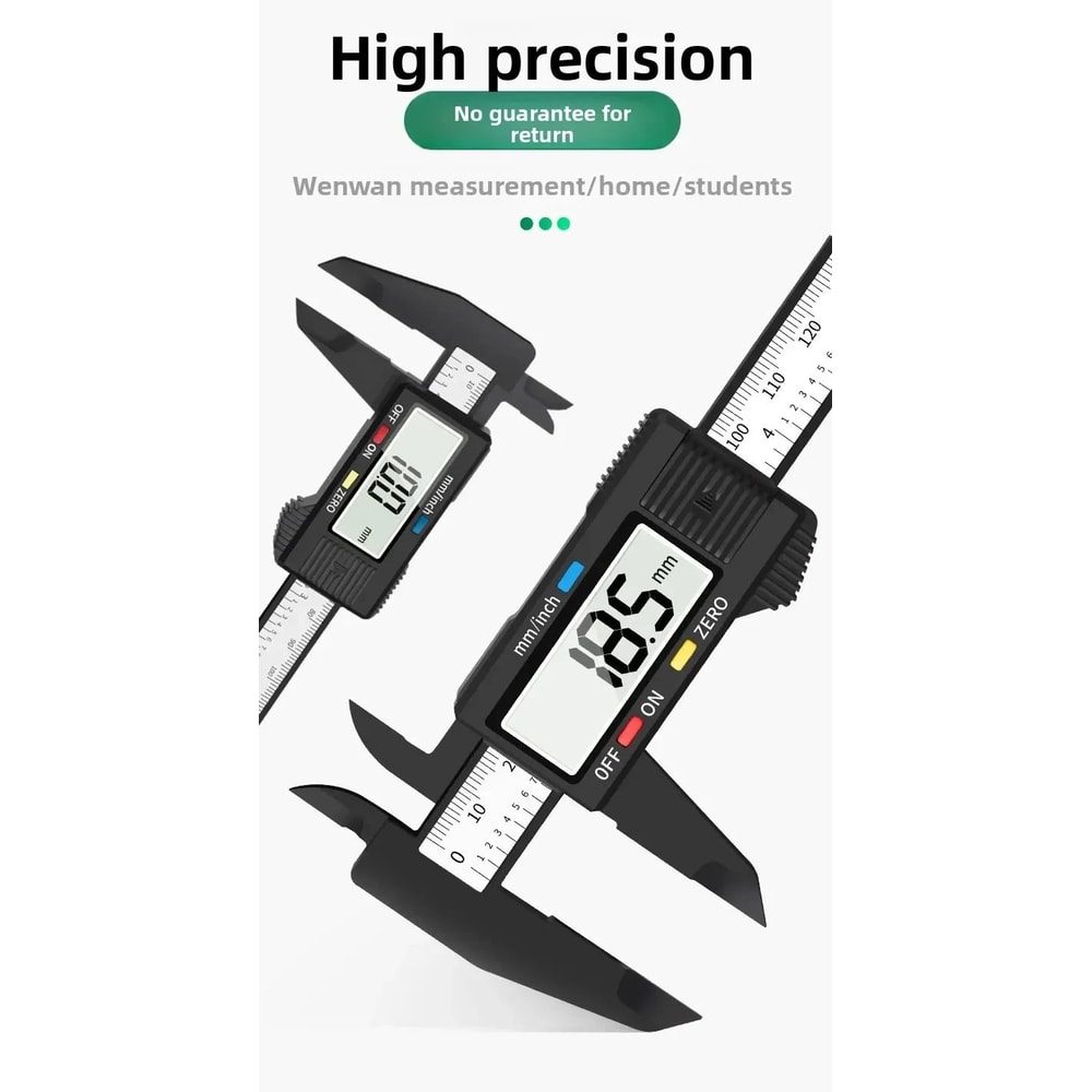 Precision Digital Caliper Vernier Gauge Carbon Fiber Electronic Measuring Tool 100150mm 2