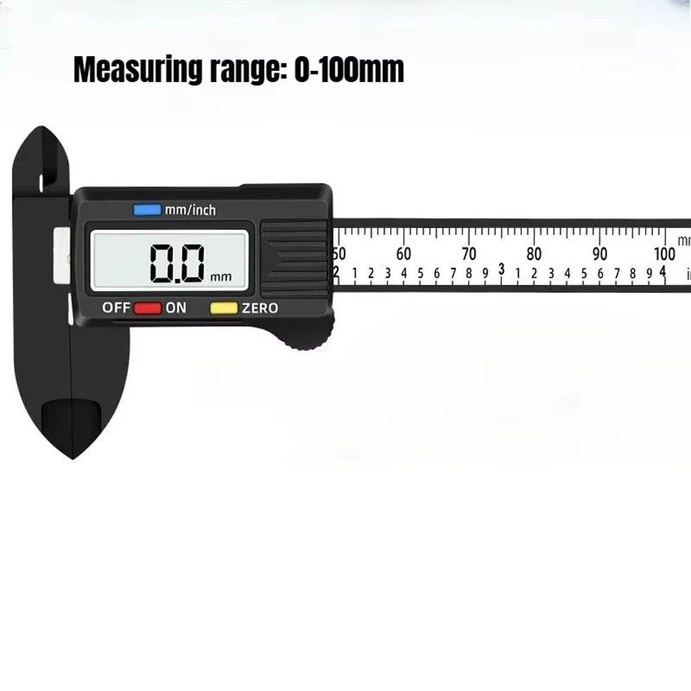 Precision Digital Caliper Vernier Gauge Carbon Fiber Electronic Measuring Tool 100150mm 3