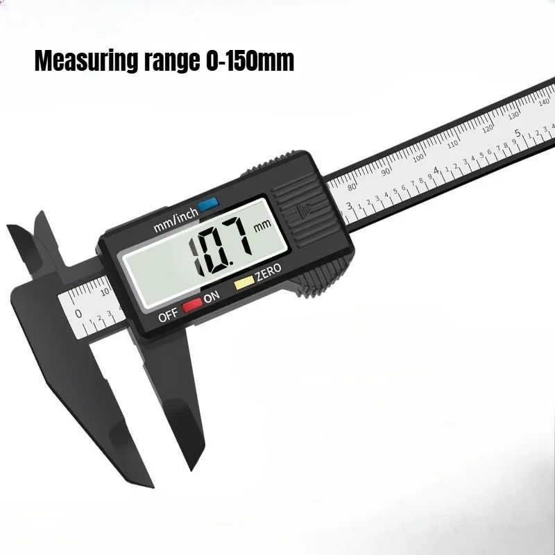 Precision Digital Caliper Vernier Gauge Carbon Fiber Electronic Measuring Tool 100150mm 4