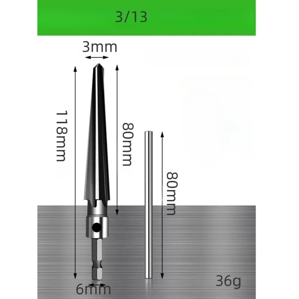HighCarbon Steel Chamfering Tool Set Hex Shank Cone Cutter Bits For Wood Metal And Plastic 4