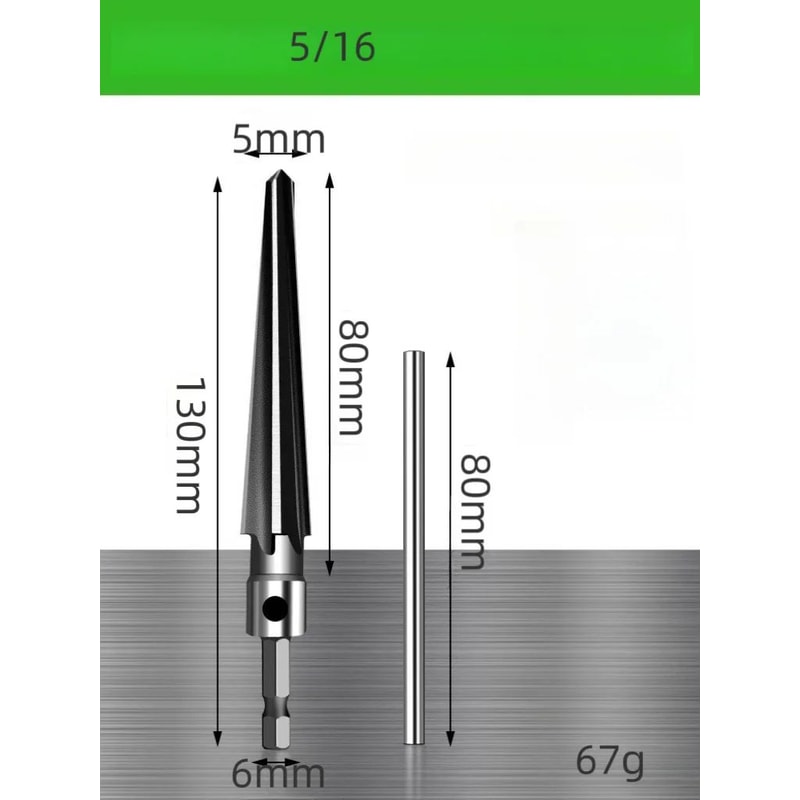 HighCarbon Steel Chamfering Tool Set Hex Shank Cone Cutter Bits For Wood Metal And Plastic 5