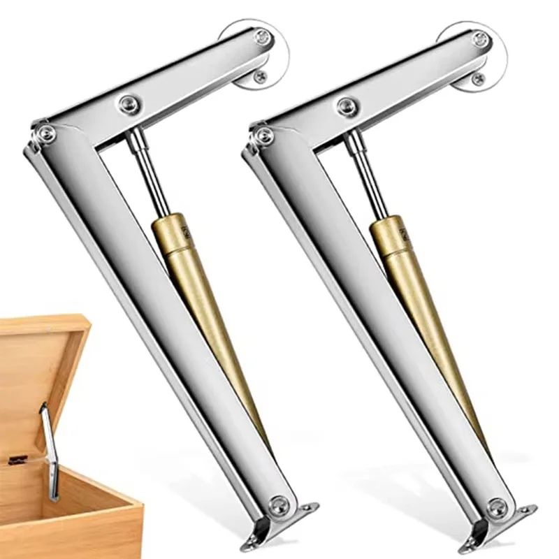 HeavyDuty Gas Struts SoftClose Lid Support Hinges Adjustable 60N200N Gas Springs 2Pack 0