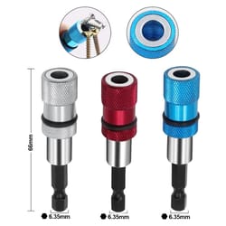 adjustable screw depth stop drywall magnetic bit holder - 1/4" hex shank screwdriver extension