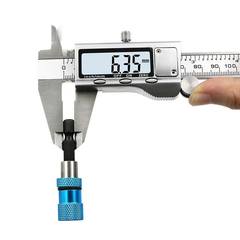 Adjustable Screw Depth Stop Drywall Magnetic Bit Holder 14 Hex Shank Screwdriver Extension 1