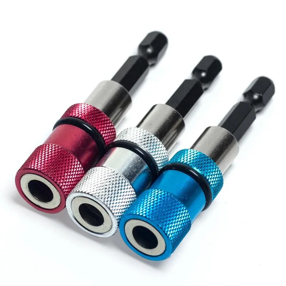 Adjustable Screw Depth Stop Drywall Magnetic Bit Holder 14 Hex Shank Screwdriver Extension 4