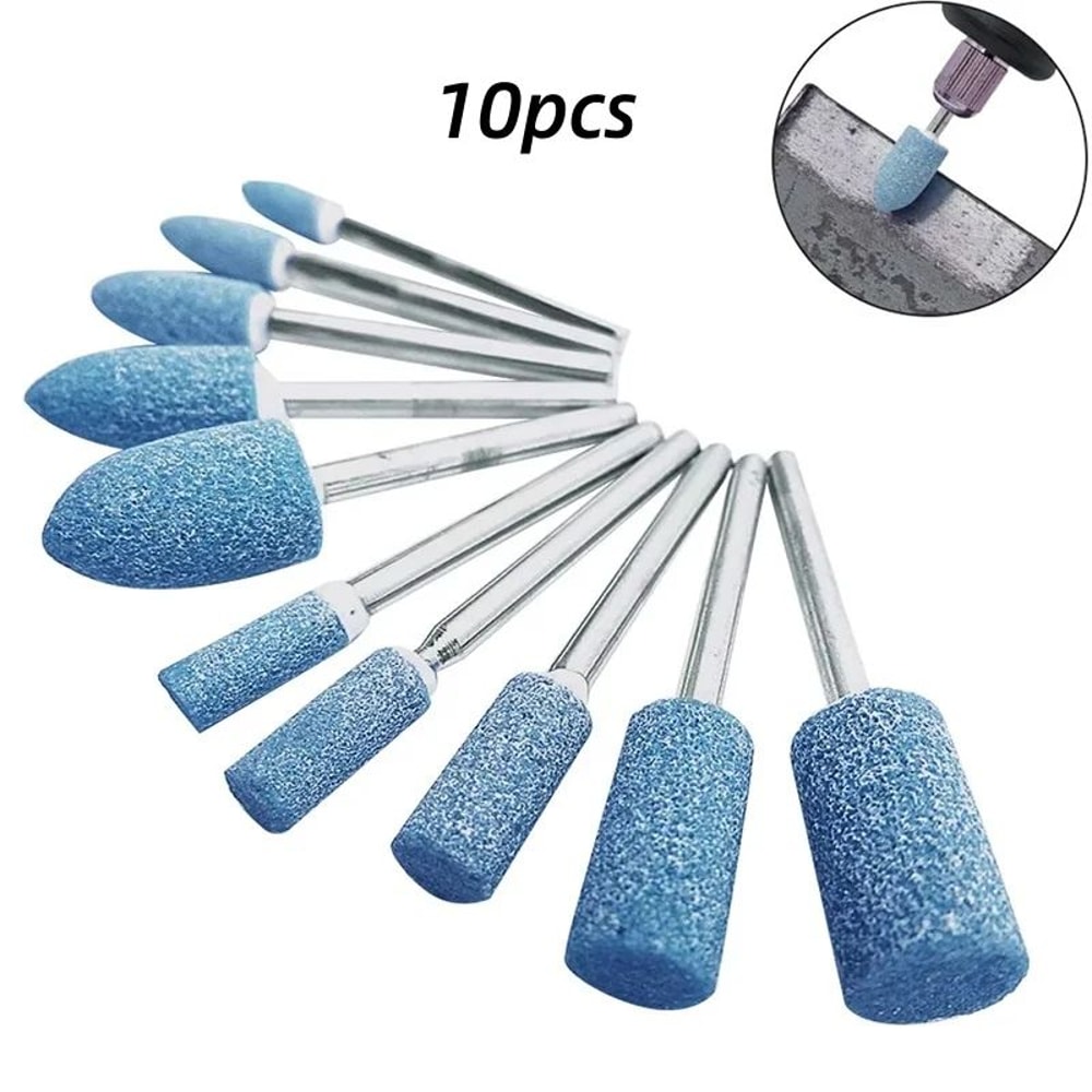 10Piece Mounted Grinding Stones Set 3mm Shank Polishing Sanding Bits For Precision Finishing 0