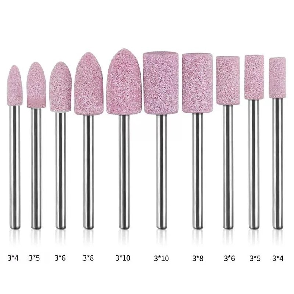 10Piece Mounted Grinding Stones Set 3mm Shank Polishing Sanding Bits For Precision Finishing 4