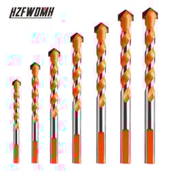 diamond triangle drill bit set 3–12mm for tile, glass, concrete, and wood