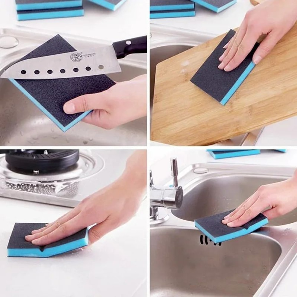 6Piece Sanding Sponge Set Washable Wet Dry Sanding Blocks For Wood Metal And Glass 3