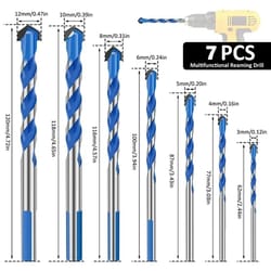 diamond triangle drill bit set 3–12mm – multi-material drill bits for tile, glass & concrete