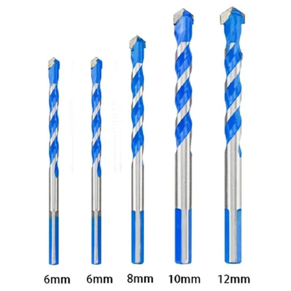 Diamond Triangle Drill Bit Set 312mm MultiMaterial Drill Bits For Tile Glass Concrete 3