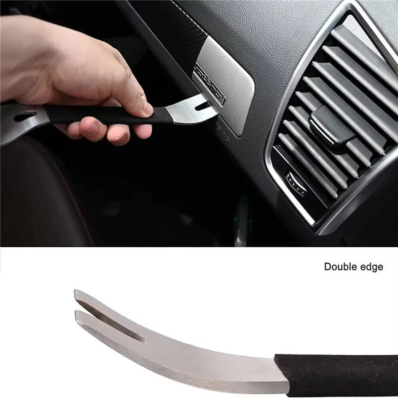 Stainless Steel Car Trim Removal Tool Interior Clip Panel Pry Installation Wrench 2