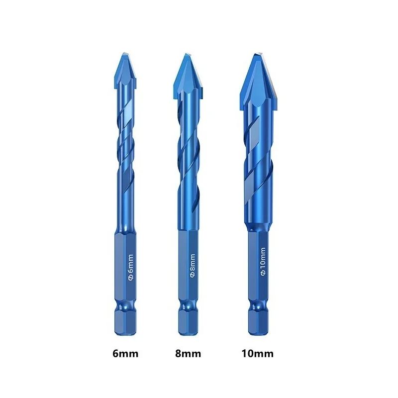 HighHardness Triangle Drill Bit Set Precision Glass Ceramic Concrete Drilling 2