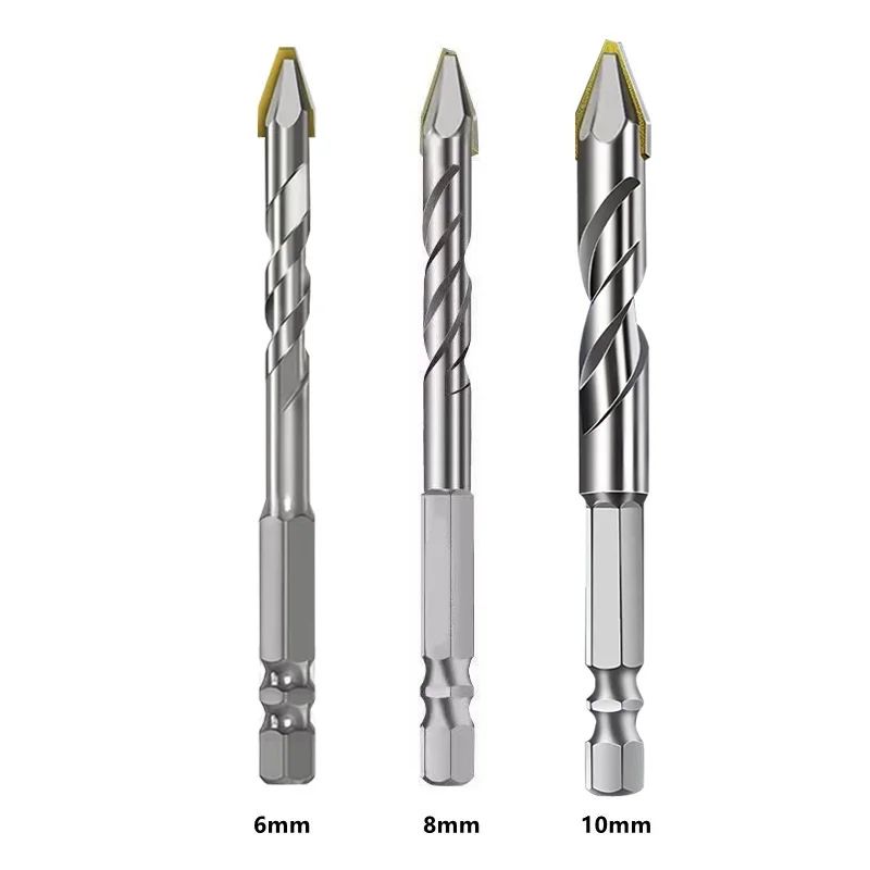 HighHardness Triangle Drill Bit Set Precision Glass Ceramic Concrete Drilling 3