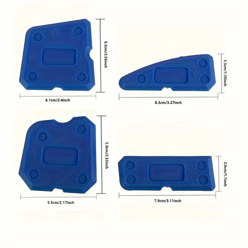 4Piece Silicone Caulking Tool Set Sealant Scraper Grout Remover For Clean Finishes 2