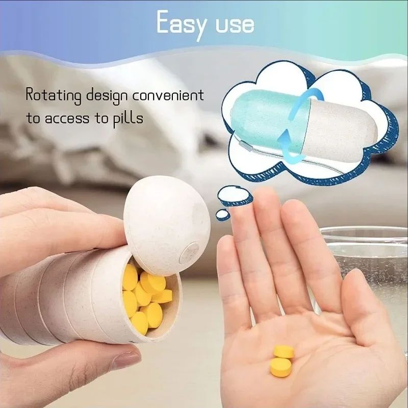Weekly Waterproof Pill Organizer Portable 7Day Travel Medicine Case With Secure Sealed Compartment 3