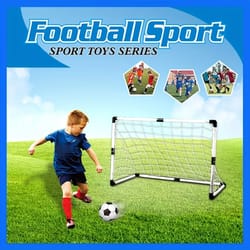 portable adjustable soccer goal net – detachable football training goal for kids & home play