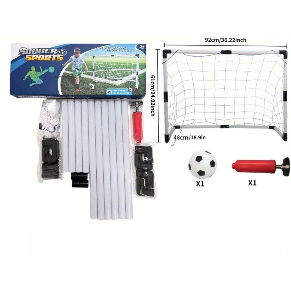 Portable Adjustable Soccer Goal Net Detachable Football Training Goal For Kids Home Play 5