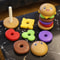 Stack Play Burger Toy Fine Motor Skills Stacking Game For Toddlers Infants 4