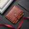 Men Vintage Leather Wallet Large Capacity Billfold With Zipper Coin Pocket ID Window 8