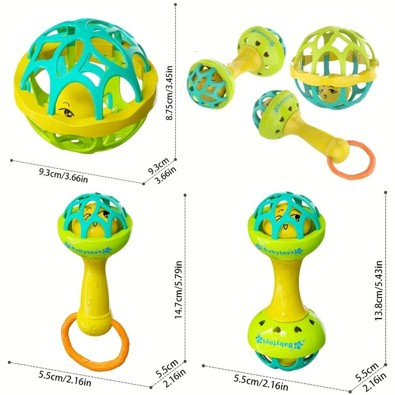 Colorful HandCrank Baby Bell Toy For Sensory Learning Motor Development 1