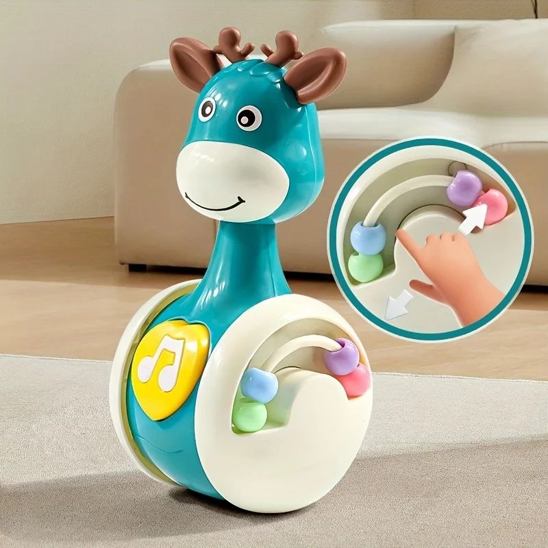 Swinging Giraffe Toy For Kids Sensory Play Early Learning Fun 3