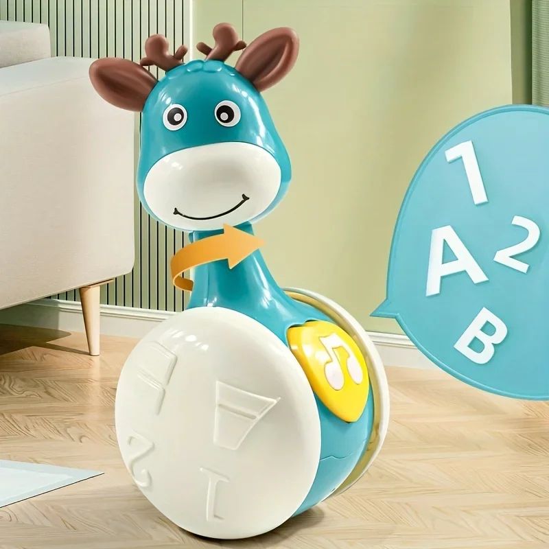 Swinging Giraffe Toy For Kids Sensory Play Early Learning Fun 4